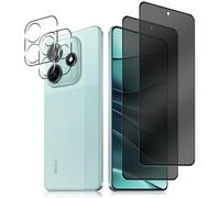 MiKoyi Anti-Espía Protector de Pantalla Privacidad para Xiaomi Redmi Note 14 5G, Protector de Lente de Cámara Cristal Templado Dureza 9H Anti-Spy Vidrio Templado para Xiaomi Redmi Note 14 5G