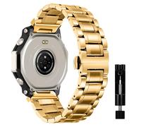 MiKoyi Correa Compatible con Amazfit T-Rex Ultra 2 51 mm, Correa Acero Inoxidable Metal Liberación Rápida Pulsera de Repuesto Band para Amazfit T-Rex Ultra 2 51 mm, Oro