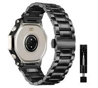 MiKoyi Correa Compatible con Amazfit T-Rex Ultra 2 51 mm, Correa Acero Inoxidable Metal Liberación Rápida Pulsera de Repuesto Band para Amazfit T-Rex Ultra 2 51 mm, Negro