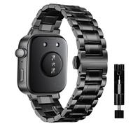 MiKoyi Correa Compatible con Huawei Watch Fit 4 / Fit 4 Pro/Fit 3, Correa Acero Inoxidable Metal Liberación Rápida Pulsera de Repuesto Band para Huawei Watch Fit 3, Negro