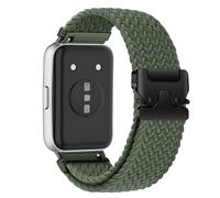 MiKoyi Correa para Huawei Band 11 / Band 11 Pro, Respirable Suave Nylon Deportivo Trenzado Correas de Repuesto para Huawei Band 11 Pro / 11, Verde Oscuro