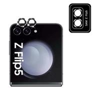 MiKoyi Protector de Lente de Cámara Compatibile con Samsung Galaxy Z Flip 5 Protectores Objetivos 9H Dureza Cristal Templado Anti-Arañazos Aleación de Alumio Protector Camara, Negro