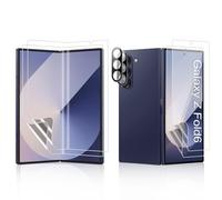 MiKoyi Protector de Pantalla Compatible con Samsung Galaxy Z Fold 6 5G, [2+2+2 Piezas] Protector de Pantalla Flexible TPU Dureza 9H Protección de la Cámara Antiarañazos para Samsung Galaxy Z Fold 6