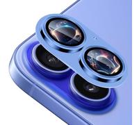 MiKoyi Protector Lente Cámara Compatible con iPhone 16/iPhone 16 Plus, Cámara Protector Pantalla Cristal Templado Anti-Arañazos Aleación Alumio Protector Camara para iPhone 16/iPhone 16 Plus, Azul