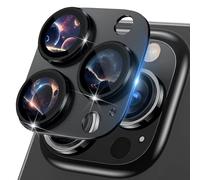 MiKoyi Protector Lente Cámara Compatible con iPhone 16 Pro/iPhone 16 Pro Max, Cámara Protector Pantalla Cristal Templado Aleación Alumio Protector Camara para iPhone 16 Pro/iPhone 16 Pro Max, Negro