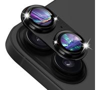 MiKoyi Protector Lente Cámara Compatible con iPhone 17, Cámara Protector Pantalla Cristal Templado Anti-Arañazos Aleación Alumio Protector Camara para iPhone 17, Negro