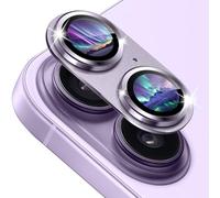 MiKoyi Protector Lente Cámara Compatible con iPhone 17, Cámara Protector Pantalla Cristal Templado Anti-Arañazos Aleación Alumio Protector Camara para iPhone 17, Morado Claro