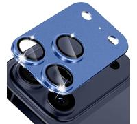 MiKoyi Protector Lente Cámara Compatible con iPhone 17 Pro Max, Cámara Protector Pantalla Cristal Templado Anti-Arañazos Aleación Alumio Protector Camara para iPhone 17 Pro Max, Azul Oscuro