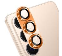 MiKoyi Protector Lente Cámara Compatible con Samsung Galaxy S26/S26+ 5G, Cámara Protector Pantalla Cristal Templado Anti-Arañazos Aleación Alumio Protector Samsung Galaxy S26 Plus/S26, Naranja