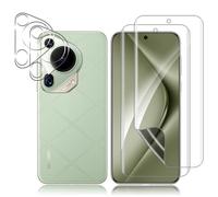 MiKoyi Protector Pantalla para Huawei Pura 80 Ultra 5G, [2+2 Piezas]TPU Película Protectora Flexible Curva + 3D Cbertura Completa Protector de Lente Cámara Vidrio Templado para Huawei Pura 80 Ultra 5G