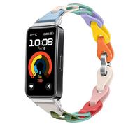 MiKoyi Silicona Correa Compatible con Huawei Band 10 / Band 9 / Band 8, Suave Transpirable Hebilla Ajustable Silicona Deportivo Correa de Repuesto para Huawei Band 10 / Band 9 / Band 8, Arcoíris