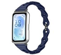 MiKoyi Silicona Correa Compatible con Huawei Band 11 / Band 11 Pro, Suave Transpirable Hebilla Ajustable Silicona Deportivo Correa de Repuesto para Huawei Band 11 Pro/Band 11, Azul Marino