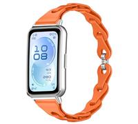 MiKoyi Silicona Correa Compatible con Huawei Band 11 / Band 11 Pro, Suave Transpirable Hebilla Ajustable Silicona Deportivo Correa de Repuesto para Huawei Band 11 Pro/Band 11, Naranja