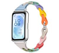 MiKoyi Silicona Correa Compatible con Huawei Band 11 / Band 11 Pro, Suave Transpirable Hebilla Ajustable Silicona Deportivo Correa de Repuesto para Huawei Band 11 Pro/Band 11, Arcoíris