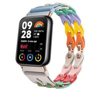 MiKoyi Silicona Correa Compatible con Xiaomi Redmi Watch 6/5 / 4, Transpirable Ajustable Silicona Correa de Repuesto para Xiaomi Mi Band 9 Pro/Mi Band 8 Pro, Arcoíris