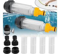 Mikqky 11 Piezas Juego De Filtros De Agua Universales Para Jardín, Prefiltro De Agua De 3/4 Pulgadas, Filtro Lavadora Presion Filtros De Agua, Filtro De Limpiador De Alta Presión