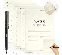 Mikqky 180 Piezas Papel De Recambio a5, Papel De Recambio Para Agendas, Hojas De Recambio a5 6 Anillas Agenda 2025, Insertos De Planificador De Encuadernado De 6 Anillos A5, Viene Con Lapiz