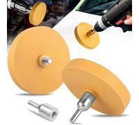 Mikqky 2 Piezas Borrador Calcomanía Removedor de Coche, Removedor de Adhesivos de Vinilo Ruedas, Disco para Eliminar Adhesivos, Disco para Eliminar Adhesivos de la carrocería (88mm)