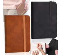 Mikqky 2 Piezas Pequeño Diario de Tapa Dura, Bolsillo Pequeño Para Cuaderno, Cuaderno De Bolsillo, Cuaderno de Bolsillo con Banda Elástica, 200 Páginas Cuaderno De Bolsillo, Mini Taccuino Tascabile
