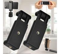Mikqky 2 Piezas Soporte De Trípode De Teléfono Móvil, Clip Ajustable para Soporte Telefónico, Soporte para Teléfonos Inteligentes Universales 1/4 Pulgadas, Adaptadores De Trípode para Teléfonos