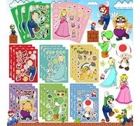 Mikqky 24 Piezas Super Mario Pegatinas, Dibujos Animados Hacer Una Cara Pegatina, Pegatinas 3d, Pegatinas Para Hacer Una Cara, Pegatinas De Bricolaje Para Niños, Suministros Para Fiestas Infantiles