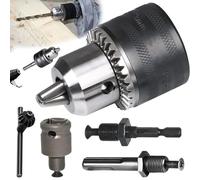 Mikqky 5 Piezas Kit De Portabrocas, Portabrocas Sds, Portabrocas Tipo Llave, Portabrocas De Taladro Sds, Portabrocas De 1,5-13 Mm, Portabrocas Con Adaptador, Con Llave(1/2-20Unf)