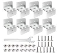 Mikqky 8 Piezas Módulo Solar Z Soporte Con Tuercas/Tornillos, Mikqky 8 Piezas Panel Solar Soporte de Montaje, Viene Con 2 Llaves Hexagonales para Instalar Soportes de Techo de Panel Solar