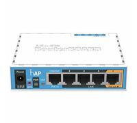 Mikrotik HAP Interna conexión Ethernet, energía sobre (PoE) Color Blanco Punto de Acceso WLAN - Puntos Punto de Acceso WLAN (10,100 Mbit/s, 64 MB, qca9531-bl3 a-r, USB Type-A, 1,5 dBi, 5 W)