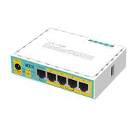 Mikrotik hEX PoE lite Ethernet Blanco - Router (10,100 MBit/s, 10/100Base-T(X), Ethernet (RJ-45), Interno, Blanco, 16 MB)