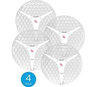 Mikrotik LHG XL 5 ac 4pack (LHG XL 5 ac with 27dBi 5GHz antenna, Dual Chain 802.11ac wireless, 716MHz CPU, 256MB RAM, 1x Gigabit LAN, POE, PSU, RouterOS L3) - all four antennas in single box