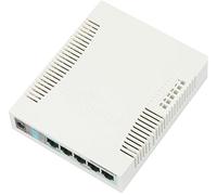 Mikrotik RB260GS G- Switch de red (Gigabit Ethernet (5 puertos Ethernet 10/100/1000, 5W, 1 SFP port, MikroTik SwOS), Blanco