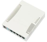 MikroTik RB260GS with 5 Gigabit ports and SFP cage, SwOS, plastic case, PSU