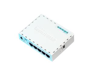 Mikrotik RB750GR3 Router conectado Gigabit Ethernet Turquesa, Blanco