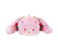 Miku - Bolsos de hombro de felpa Miku de peluche de Miku, bolso bandolera de Miku con doble cola de caballo larga, correa de hombro ajustable, para viajes y compras, Pink, 31 x 25 x 6CM
