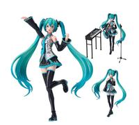 Miku Figura de Acción Anime Miku Figuras Montadas Accesorios Intercambiables Móviles Miku's Super Action Statue Modelo Coleccionables Decoración 15 CM