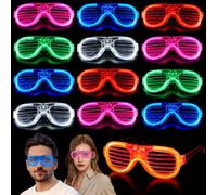 Mikulala 12 Piezas De Gafas LED Para Cumpleaños 5 Colores De Gafas Luminosas Para Fiestas Juguetes Luminosos Que Brillan En La Oscuridad Decoraciones De Fiesta De Neón Para Niños Adultos