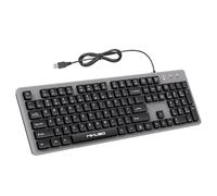 MIKUSO Teclado con cable, caracteres grabados con láser que no se desvanecen, sensación cómoda al tacto, interfaz USB adecuada para computadoras y computadoras portátiles, teclados de tamaño completo