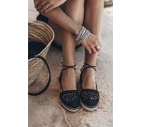 Mikuta The Black Laced Espadrilles Black Talla: 37 | Chancletas Outlet | Mujer | Negro