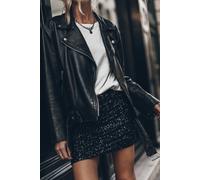 Mikuta The Black Sequin Skirt Black Talla: L | Mini Faldas Outlet | Mujer | Negro