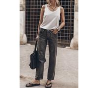 Mikuta The Black Shimmer Straight Jeans Talla: 26 | Pantalones Rectos Outlet | Mujer | Negro