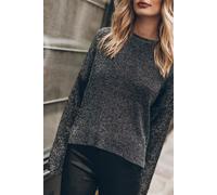 Mikuta The Silver Sparkly Loose Knitted Sweater Talla: S | Sudaderas con Capucha Outlet | Mujer | Gris