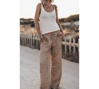 Mikuta The Striped Breezy Pants Brown Talla: S | Pantalones Outlet | Mujer | Marrón