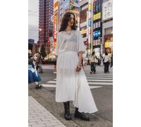 Mikuta The White Long Ruffle Dress Talla: XL | Vestidos Maxi Outlet | Mujer | Blanco