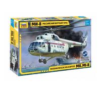 Mil Mi-8 Russian Rescue Helicóptero 1:72 Plástico Modelo Kit Zvezda
