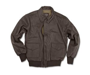 Mil-Tec A-2 Flight - Chaqueta de piel, color marrón
