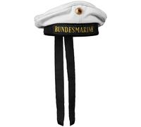 Mil-Tec BM Navy Hat with Insignia Hombre Bundesmarine Militar Ejército Blanco
