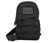 Mil-Tec Bolso bandolera para hombre • Bolso bandolera con sistema Molle • Bolsa táctica Molle • Bolso bandolera para exterior, senderismo, viajes, uso diario • Bolso bandolera, Negro , 30x18x11 cm