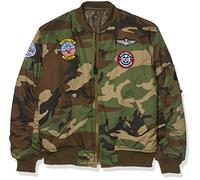 Mil-Tec - Bomber Chaqueta Woodland Kids, Talla L