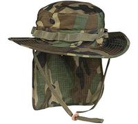 Mil-Tec Boonie Sombrero británico con protección Cuello Ripstop (Woodland/L)