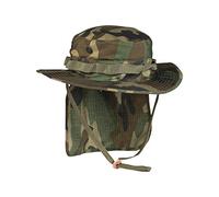 Mil-Tec Boonie Sombrero británico con protección Cuello Ripstop (Woodland/S)